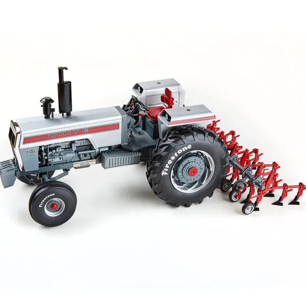 Manufacturer_SpecCast Tractors<1/16 White 2-150 Diesel with 4-Row Rear Cultivator, 2025 Firestone Series