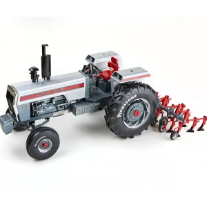Manufacturer_SpecCast Tractors<1/16 White 2-150 Diesel with 4-Row Rear Cultivator, 2025 Firestone Series