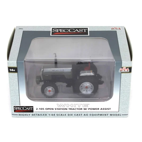 Manufacturer_SpecCast Tractors<1/64 White 2-105 Tractor with Power Assist