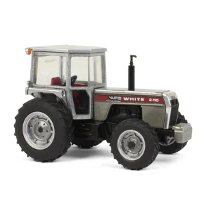 Manufacturer_SpecCast Tractors<1/64 White 2-110 Wide Front with Cab, Power Assist & Red Stripe