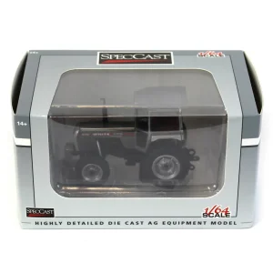Manufacturer_SpecCast Tractors<1/64 White 2-110 Wide Front with Cab, Power Assist & Red Stripe