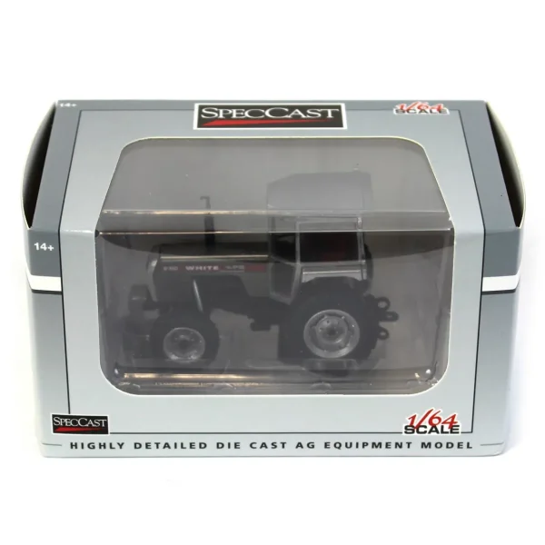 Manufacturer_SpecCast Tractors<1/64 White 2-110 Wide Front with Cab, Power Assist & Red Stripe