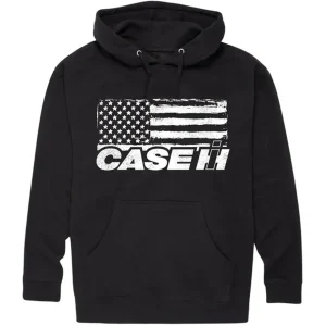 Outback Toys Case Ih & Ji Case<Adult Case IH Flag Black Hooded Sweatshirt