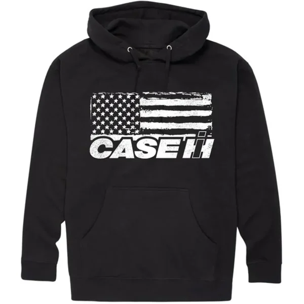 Outback Toys Case Ih & Ji Case<Adult Case IH Flag Black Hooded Sweatshirt