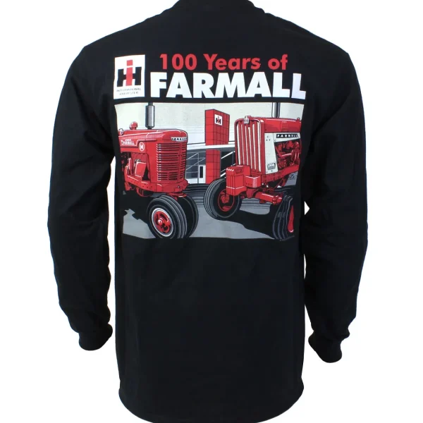 Outback Toys Ih Farmall<Adult Farmall 100 Years Black Long Sleeve T-Shirt