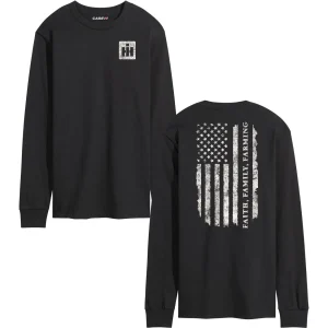 Outback Toys Ih Farmall<Adult IH Faith Family Farming Flag Black Long Sleeve Shirt