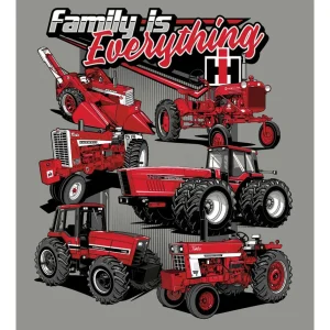 Outback Toys Ih Farmall<Adult IH Family is Everything Gray Short Sleeve T-Shirt