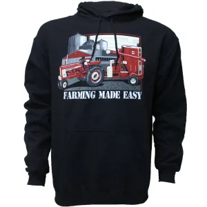 Outback Toys Ih Farmall<Adult IH Farmall 504 with IH 1150 Grinder-Mixer Mill Black Hooded Sweatshirt