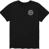 Outback Toys Ih Farmall<Adult IH Wheat Seal Black Short Sleeve T-Shirt with Left Chest Print