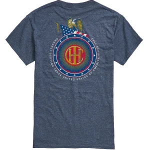 Outback Toys Ih Farmall<Adult IHC Circle Logo Proudly Serving Since 1902 Heather Blue Short Sleeve T-Shirt