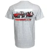 Outback Toys Ih Farmall<Adult International 7288 2+2 with IH Disk Harrow Gray Short Sleeve T-Shirt