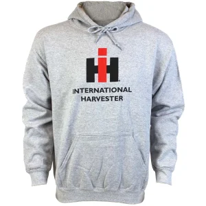 Outback Toys Ih Farmall<Adult International 7288 2+2 with IH Disk Harrow Gray Hooded Sweatshirt