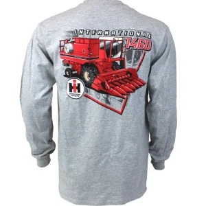 Outback Toys Ih Farmall<Adult International 1460 Combine Gray Long Sleeve T-Shirt