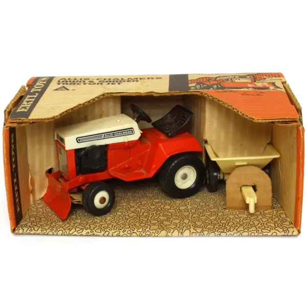 Manufacturer_ERTL Lawn & Garden<1/16 Allis Chalmers 312-H Lawn Tractor with Blade and Cart, Made in the USA by ERTL