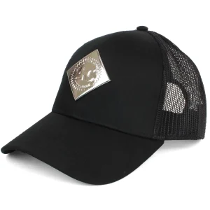 Outback Toys Agco, Allis, Massey & More<Allis Chalmers Liquid Metal Logo Black Mesh Back Hat