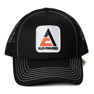Outback Toys Agco, Allis, Massey & More<Allis Chalmers Logo Black Mesh Back Cap with White Stitching