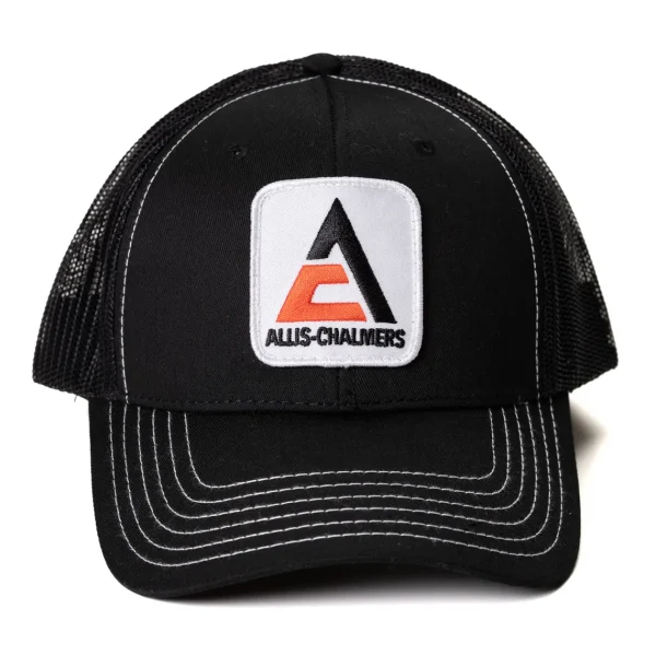 Outback Toys Agco, Allis, Massey & More<Allis Chalmers Logo Black Mesh Back Cap with White Stitching