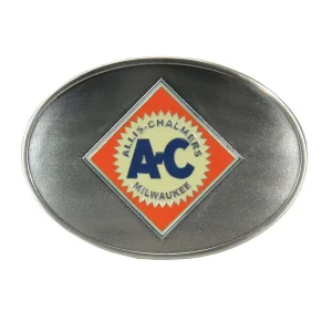 Manufacturer_SpecCast Agco, Allis, Massey & More<Allis Chalmers Logo Brushed Pewter Buckle