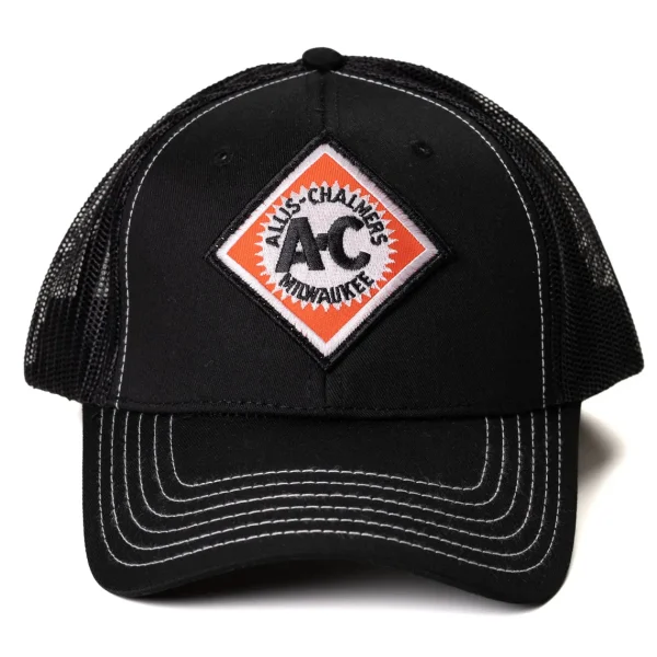 Outback Toys Agco, Allis, Massey & More<Allis Chalmers Starburst Logo Hat with White Accents & Black Mesh Back