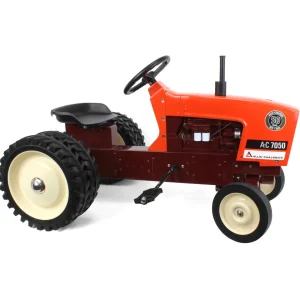 Manufacturer_ERTL Allis, Oliver & More<Allis-Chalmers 7050 50 Years Pedal Tractor w/ Maroon Belly & Rear Duals, ERTL Limited Series
