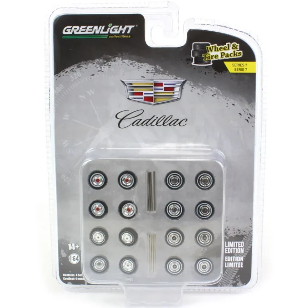 Manufacturer_Greenlight Collectibles Vehicle Accessories<1/64 Auto Body Shop, Cadillac Tires, Wheel & Tire Packs Series 7