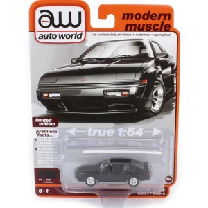 Manufacturer_Auto World Cars & Suvs<1/64 Auto World 2023 Release 2B, 1987 Mitsubishi Starion, Serbia Black