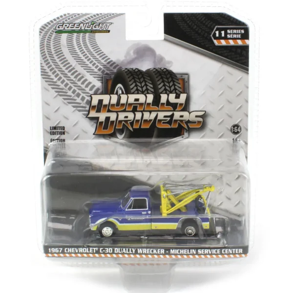 Manufacturer_Greenlight Collectibles Pickup Trucks<(B&D) 1/64 1967 Chevrolet C-30 Wrecker, Michelin Service Center, Dually Drivers 11 - Damaged Item
