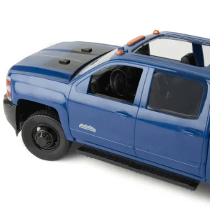Manufacturer_ERTL Pickup Trucks<(B&D) - 1/16 ERTL Big Farm Blue Chevrolet Pickup Truck with Trailer & 6 Round Bales - Damaged Item