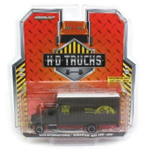 Manufacturer_Greenlight Collectibles Box Trucks & Trailers<(B&D) 1/64 2013 International Durastar Box Van, United Parcel Service, UPS, HD Truck Series 24 - Damaged Item
