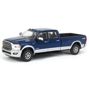 Manufacturer_Greenlight Collectibles Pickup Trucks<(B&D) 1/64 2022 RAM Laramie 4x4, Patriot Blue & Silver, All-Terrain Series 14 - Damaged Item
