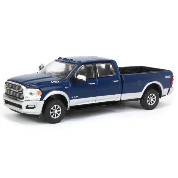 Manufacturer_Greenlight Collectibles Pickup Trucks<(B&D) 1/64 2022 RAM Laramie 4x4, Patriot Blue & Silver, All-Terrain Series 14 - Damaged Item