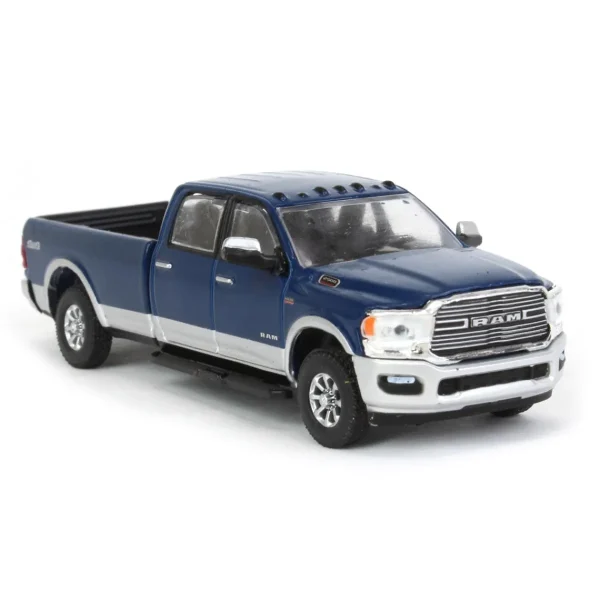 Manufacturer_Greenlight Collectibles Pickup Trucks<(B&D) 1/64 2022 RAM Laramie 4x4, Patriot Blue & Silver, All-Terrain Series 14 - Damaged Item
