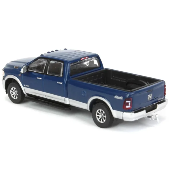 Manufacturer_Greenlight Collectibles Pickup Trucks<(B&D) 1/64 2022 RAM Laramie 4x4, Patriot Blue & Silver, All-Terrain Series 14 - Damaged Item