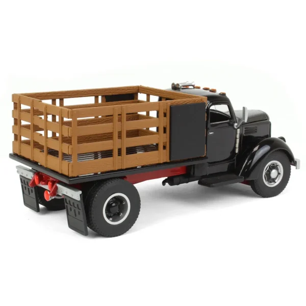 Manufacturer_SpecCast Dump Trucks<(B&D) 1/50 Black International KB 8 Truck with Stake Bed - Damaged Box