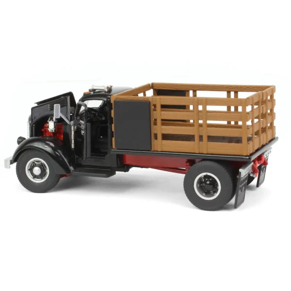 Manufacturer_SpecCast Dump Trucks<(B&D) 1/50 Black International KB 8 Truck with Stake Bed - Damaged Box