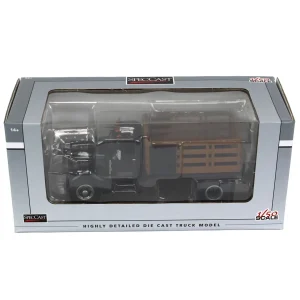 Manufacturer_SpecCast Dump Trucks<(B&D) 1/50 Black International KB 8 Truck with Stake Bed - Damaged Box