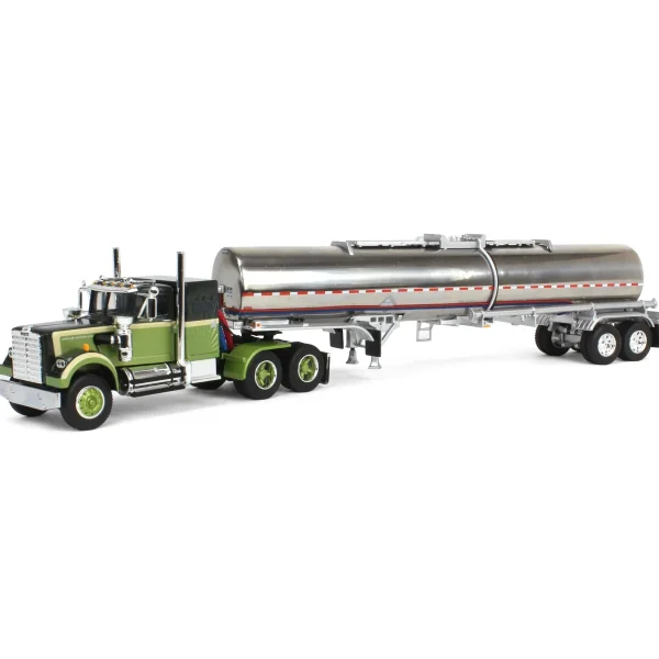 Manufacturer_DCP by First Gear Tanker Trucks<(B&D) 1/64 Dark Green/Olive White Western Star 4900 36in Sleeper with Brenner Chemical Tanker, DCP by First Gear - Damaged Item
