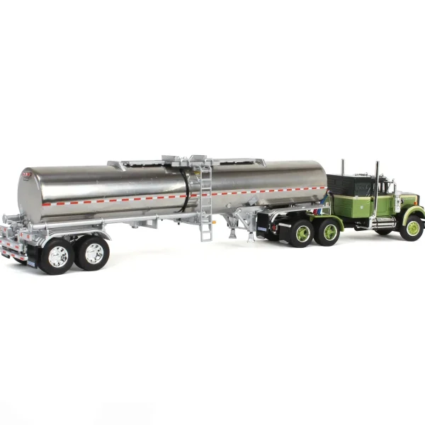 Manufacturer_DCP by First Gear Tanker Trucks<(B&D) 1/64 Dark Green/Olive White Western Star 4900 36in Sleeper with Brenner Chemical Tanker, DCP by First Gear - Damaged Item
