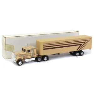 Manufacturer_ERTL Box Trucks & Trailers<(B&D) 1/64 International Cab with Tan & Brown Trailer - Damaged Box
