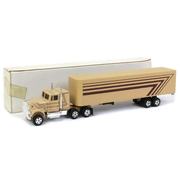 Manufacturer_ERTL Box Trucks & Trailers<(B&D) 1/64 International Cab with Tan & Brown Trailer - Damaged Box