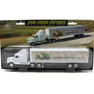 Manufacturer_ERTL Box Trucks & Trailers<(B&D) 1/64 John Deere Express "Nothing Runs Like a Deere" Die-cast Semi - Damaged Item, Damaged Box
