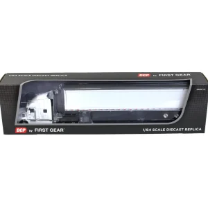Manufacturer_DCP by First Gear Box Trucks & Trailers<(B&D) 1/64 Mack Anthem Sleeper Cab, White with White 53ft Box Trailer by First Gear - Damaged Item