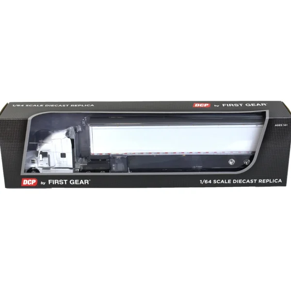 Manufacturer_DCP by First Gear Box Trucks & Trailers<(B&D) 1/64 Mack Anthem Sleeper Cab, White with White 53ft Box Trailer by First Gear - Damaged Item