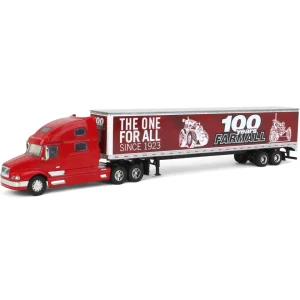 Manufacturer_SpecCast Box Trucks & Trailers<(B&D) 1/64 Red Volvo 770 Semi, Farmall 100th Anniversary - Damaged Box
