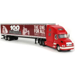 Manufacturer_SpecCast Box Trucks & Trailers<(B&D) 1/64 Red Volvo 770 Semi, Farmall 100th Anniversary - Damaged Box