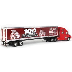 Manufacturer_SpecCast Box Trucks & Trailers<(B&D) 1/64 Red Volvo 770 Semi, Farmall 100th Anniversary - Damaged Box