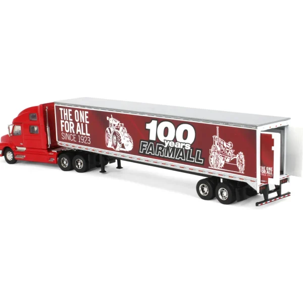 Manufacturer_SpecCast Box Trucks & Trailers<(B&D) 1/64 Red Volvo 770 Semi, Farmall 100th Anniversary - Damaged Box
