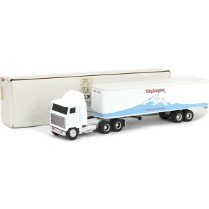 Manufacturer_ERTL Box Trucks & Trailers<(B&D) 1/64 Washington Centennial 1889-1989 Mack Semi Truck & Box Trailer