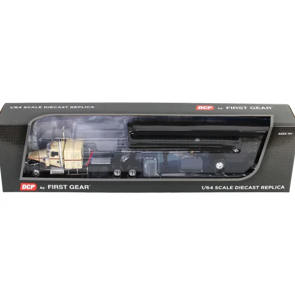 Manufacturer_DCP by First Gear Dump Trucks<1/64 Beige/Black Kenworth W900 with MAC Coal Dump Trailer, DCP by First Gear