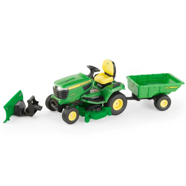 Manufacturer_ERTL Lawn & Garden<1/16 Big Farm John Deere X758 Lawn Mower with Blade and Cart